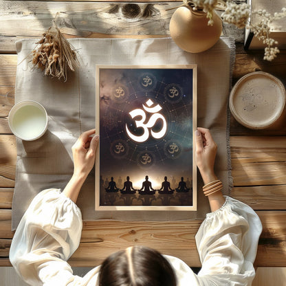 Invite tranquility into your space with 'Celestial Meditation Silhouettes,' a captivating fusion of for Kitchen