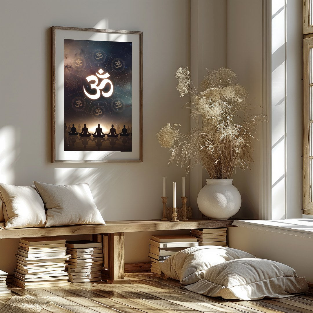 Invite tranquility into your space with 'Celestial Meditation Silhouettes,' a captivating fusion of for sanctuary