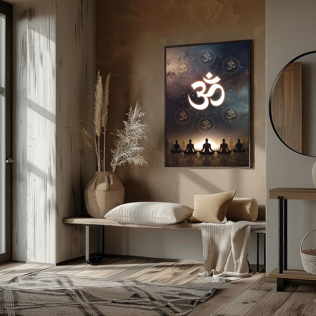 Invite tranquility into your space with 'Celestial Meditation Silhouettes,' a captivating fusion of for space