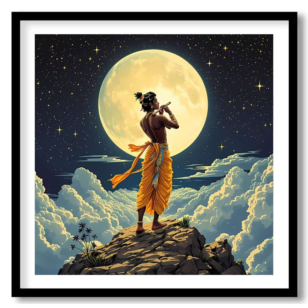 Immerse yourself in the divine serenity of 'Celestial Melody Under the Moonlight', a captivating for room