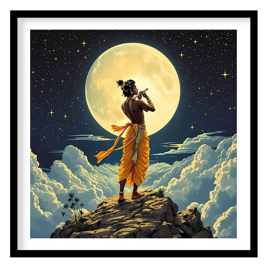 Immerse yourself in the divine serenity of 'Celestial Melody Under the Moonlight', a captivating for room