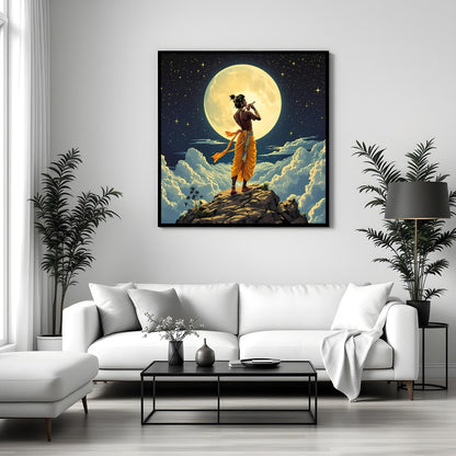 Immerse yourself in the divine serenity of 'Celestial Melody Under the Moonlight', a captivating for Sitting Area