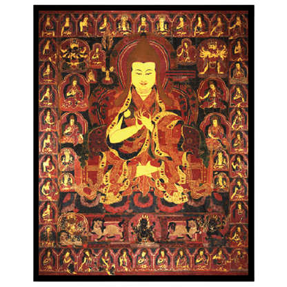 Immerse yourself in the sacred teachings of Tibetan Buddhism with this exquisite Thangka artwork for kitchen