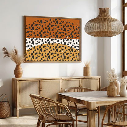 Embrace the serenity of the desert nights with this minimalist abstract print. Featuring earthy for Dining