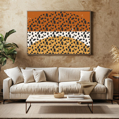 Embrace the serenity of the desert nights with this minimalist abstract print. Featuring earthy for Family Room