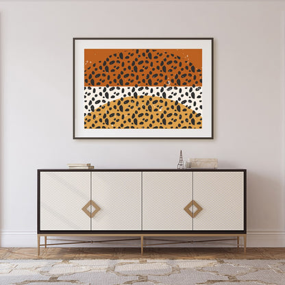 Embrace the serenity of the desert nights with this minimalist abstract print. Featuring earthy for Foyer