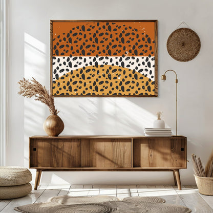Embrace the serenity of the desert nights with this minimalist abstract print. Featuring earthy for Sitting Area