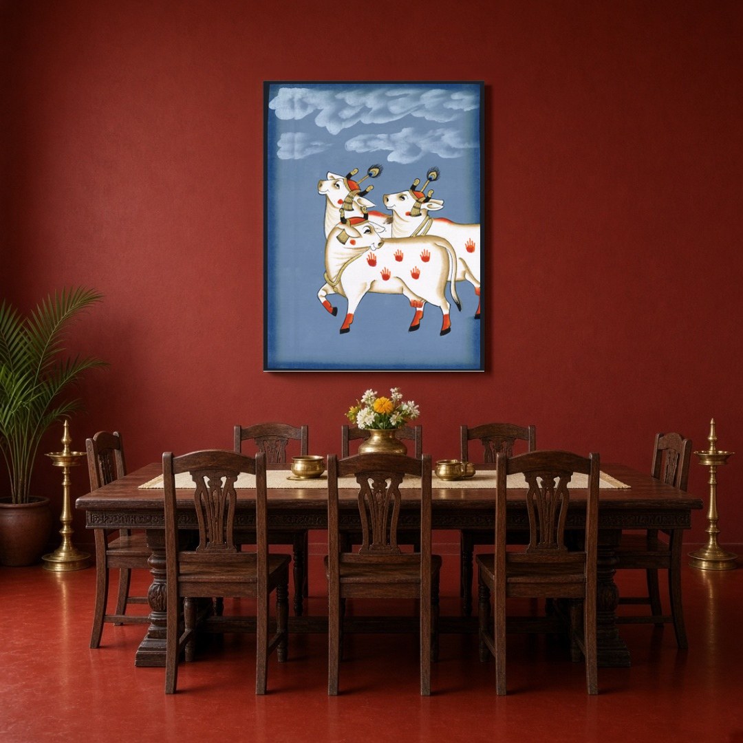 Discover the divine charm of these celestial cows, each an embodiment of nurturing and abundance in for Dining