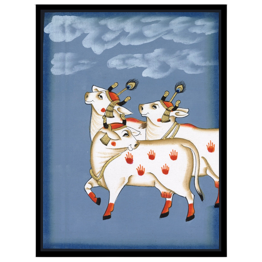 Discover the divine charm of these celestial cows, each an embodiment of nurturing and abundance in for room