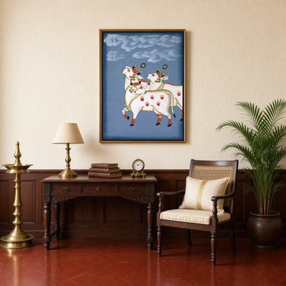 Discover the divine charm of these celestial cows, each an embodiment of nurturing and abundance in for Study