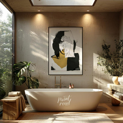 This elegant design features a hand delicately holding an open book, from which luminous celestial … for bathroom