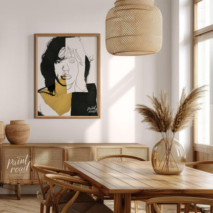 This elegant design features a hand delicately holding an open book, from which luminous celestial … for dining room