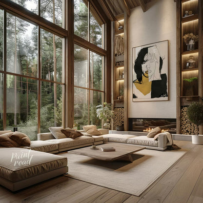 This elegant design features a hand delicately holding an open book, from which luminous celestial … for living room
