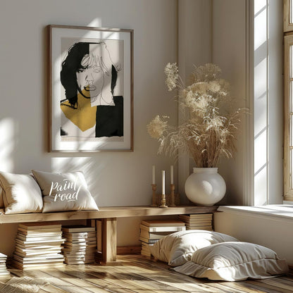 This elegant design features a hand delicately holding an open book, from which luminous celestial … for living room