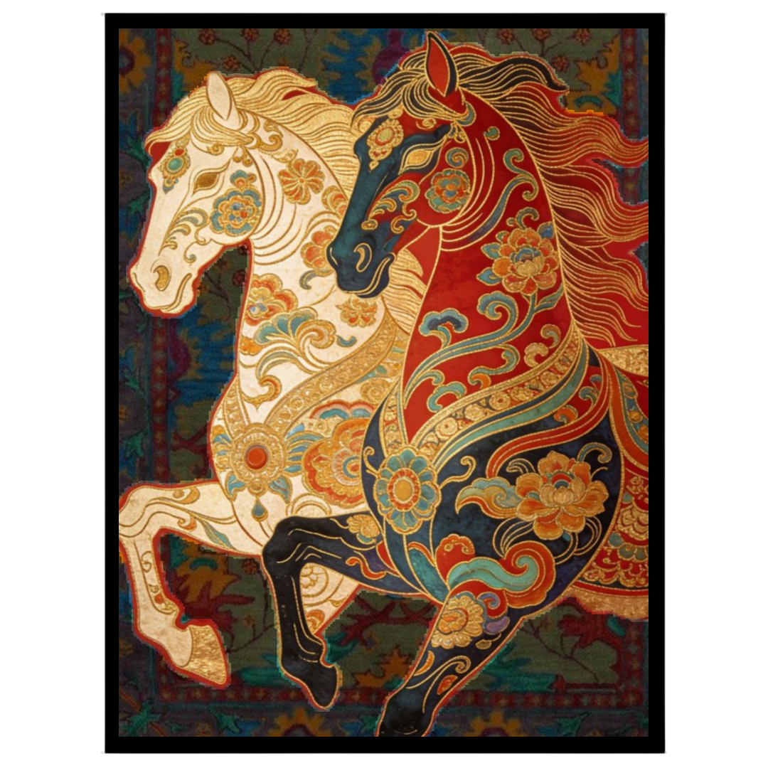 Immerse yourself in the rich traditions of Indian folklore with this captivating Pattachitra for place