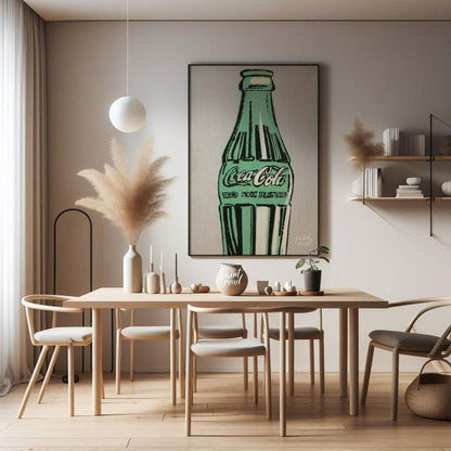 This elegant poster showcases the iconic "N°5 CHANEL" branding in bold, clean typography, repeated … for dining room