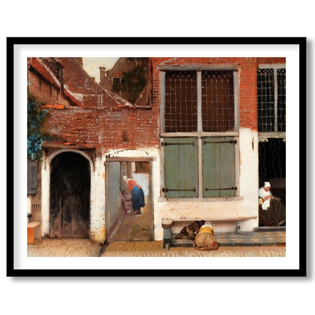 Step into a serene moment captured in this exquisite scene of a quaint Dutch alleyway. Perfect for for gallery
