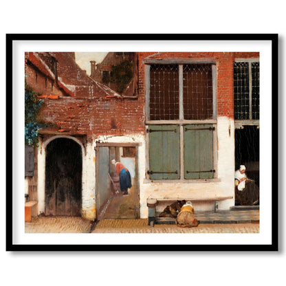 Step into a serene moment captured in this exquisite scene of a quaint Dutch alleyway. Perfect for for gallery
