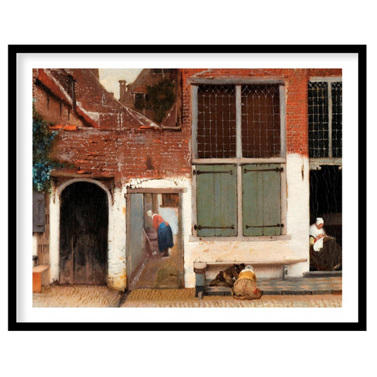 Step into a serene moment captured in this exquisite scene of a quaint Dutch alleyway. Perfect for for gallery