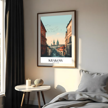 Capture the enchanting ambiance of Krakow with this stunning cityscape artwork. Featuring the for Bedroom