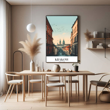 Capture the enchanting ambiance of Krakow with this stunning cityscape artwork. Featuring the for Dining