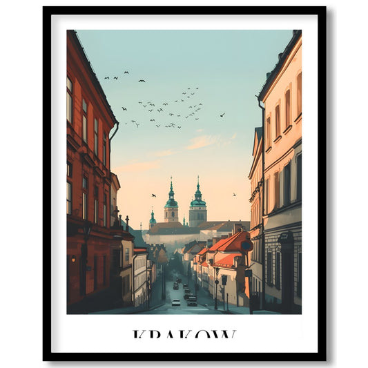 Capture the enchanting ambiance of Krakow with this stunning cityscape artwork. Featuring the for interior