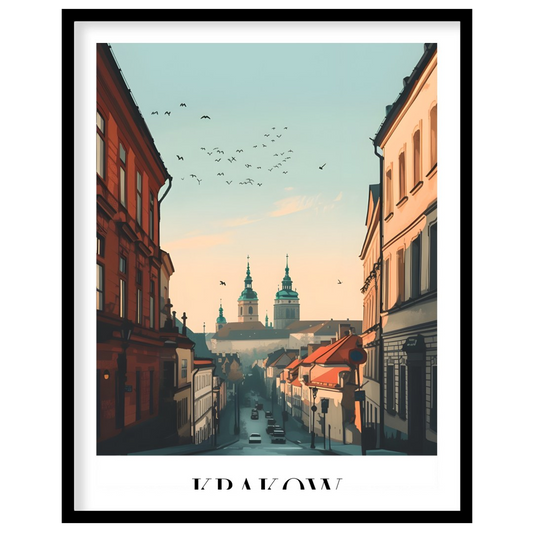 Capture the enchanting ambiance of Krakow with this stunning cityscape artwork. Featuring the for interior