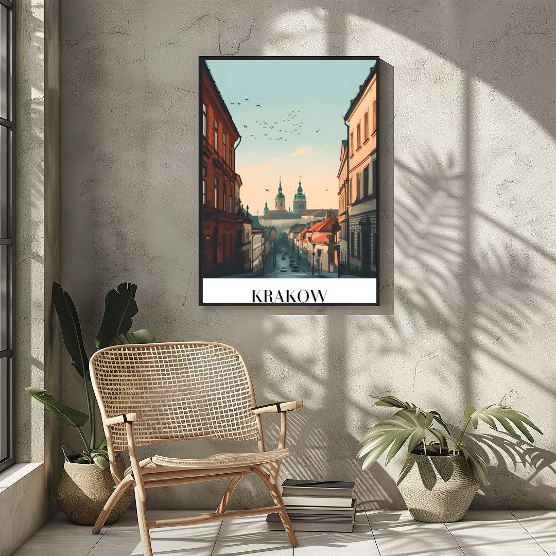 Capture the enchanting ambiance of Krakow with this stunning cityscape artwork. Featuring the for Sitting Area