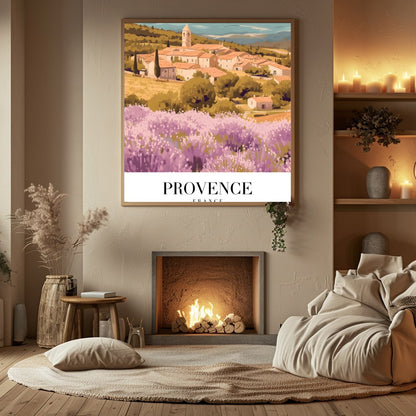 Immerse yourself in the serene beauty of the French countryside with this enchanting artwork, for Hall