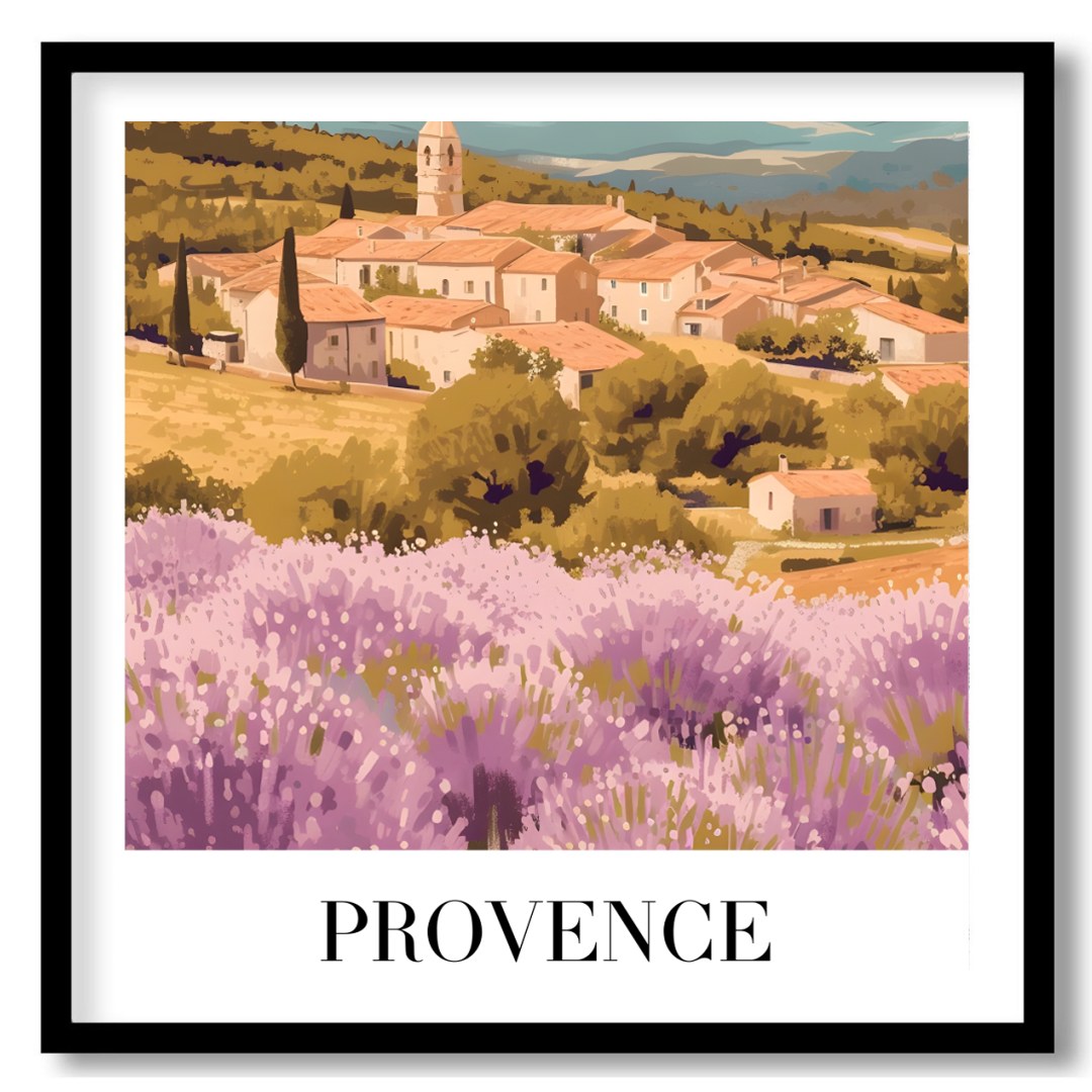 Immerse yourself in the serene beauty of the French countryside with this enchanting artwork, for hallway