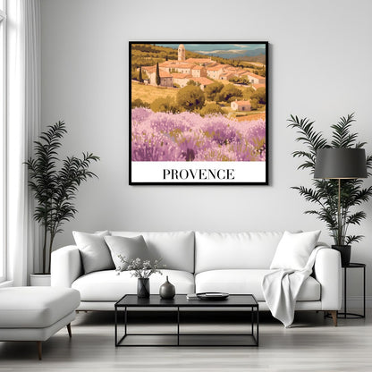 Immerse yourself in the serene beauty of the French countryside with this enchanting artwork, for Sitting Area