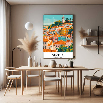 Bring the vibrant charm of Sintra, Portugal into your space with this exquisite artwork. The for Dining