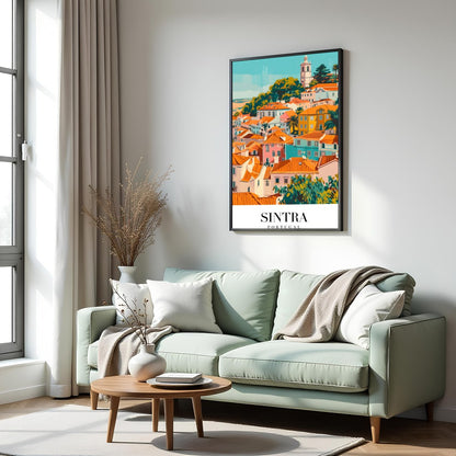 Bring the vibrant charm of Sintra, Portugal into your space with this exquisite artwork. The for Hall