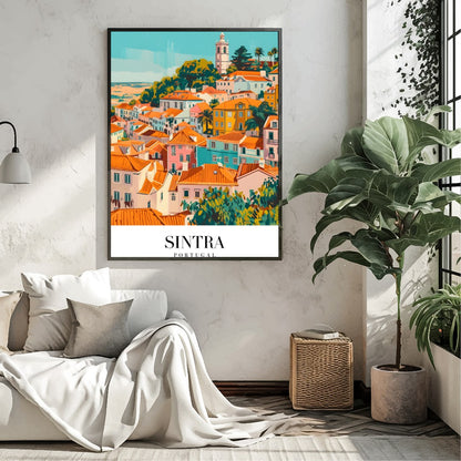 Bring the vibrant charm of Sintra, Portugal into your space with this exquisite artwork. The for Living Room