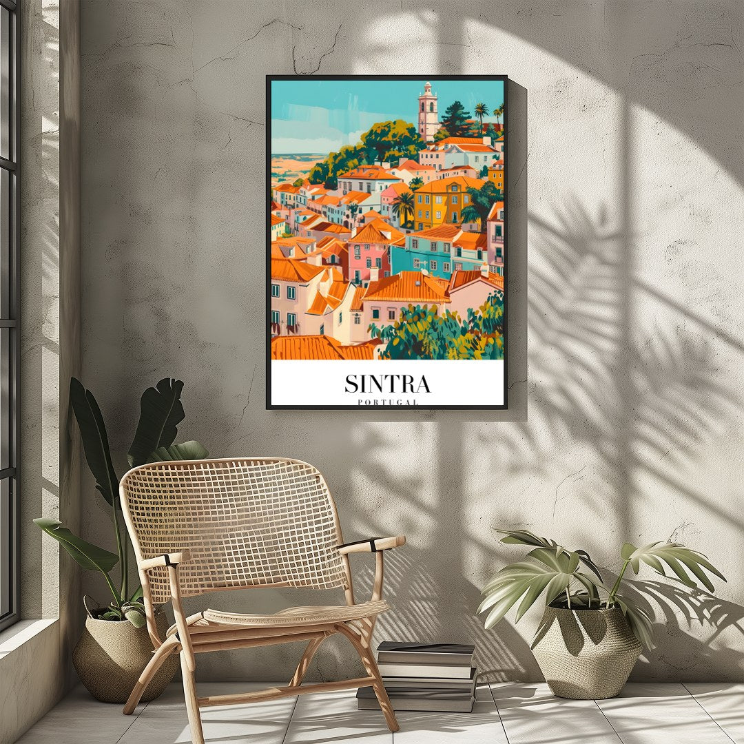 Bring the vibrant charm of Sintra, Portugal into your space with this exquisite artwork. The for Sitting Area