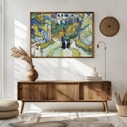 This artwork beautifully captures a vibrant village scene, bustling with life and movement. The for Sitting Area