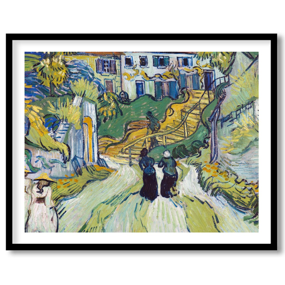 This artwork beautifully captures a vibrant village scene, bustling with life and movement. The for sweet-home