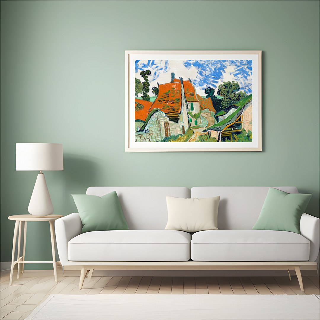 Add a touch of rustic elegance to your space with this vibrant village scene, featuring striking for Hall