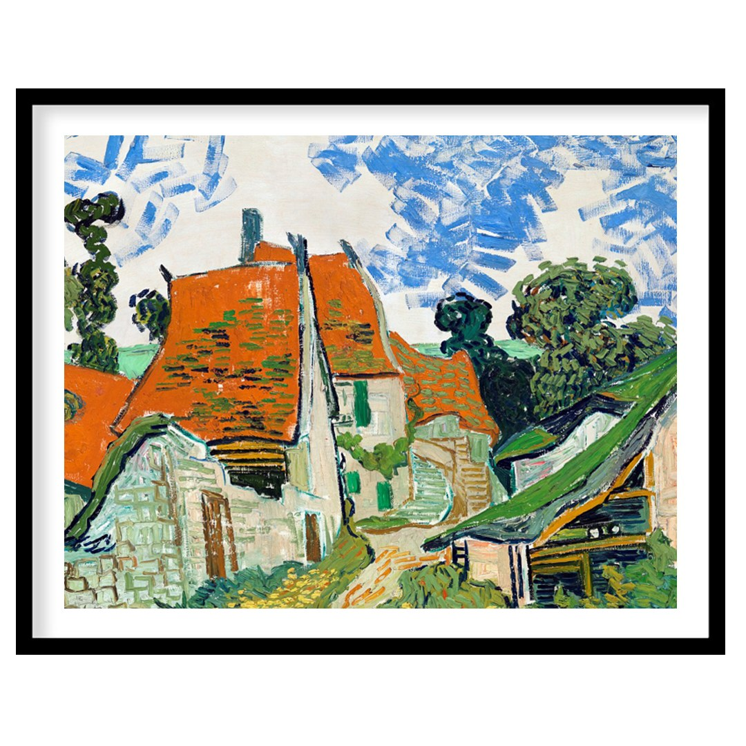 Add a touch of rustic elegance to your space with this vibrant village scene, featuring striking for place