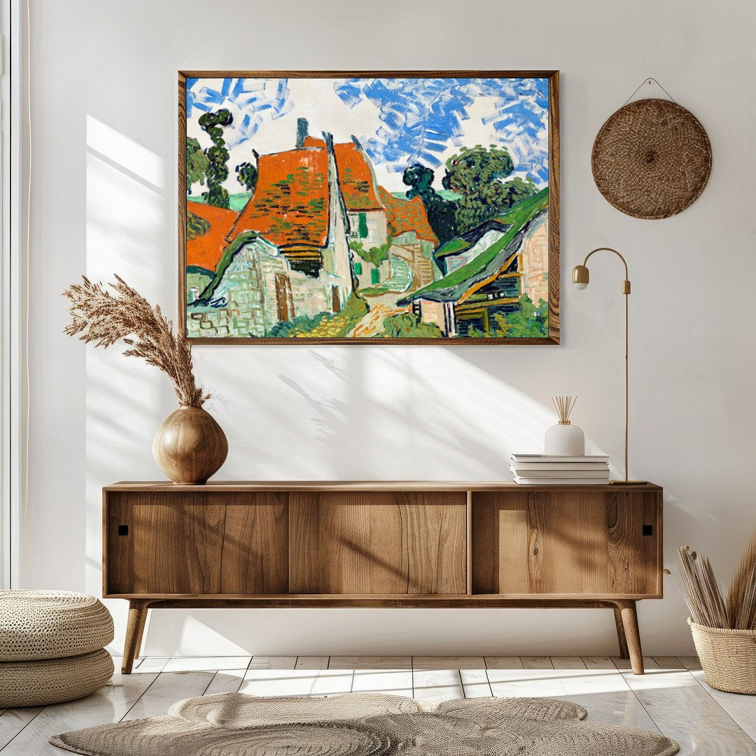 Add a touch of rustic elegance to your space with this vibrant village scene, featuring striking for Sitting Area