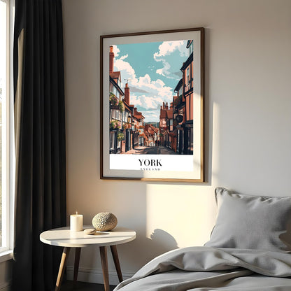Capture the charm and beauty of York with this exquisite piece of wall art. Featuring a picturesque for Bedroom