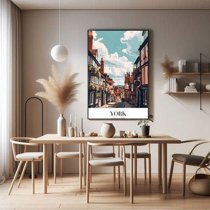 Capture the charm and beauty of York with this exquisite piece of wall art. Featuring a picturesque for Dining