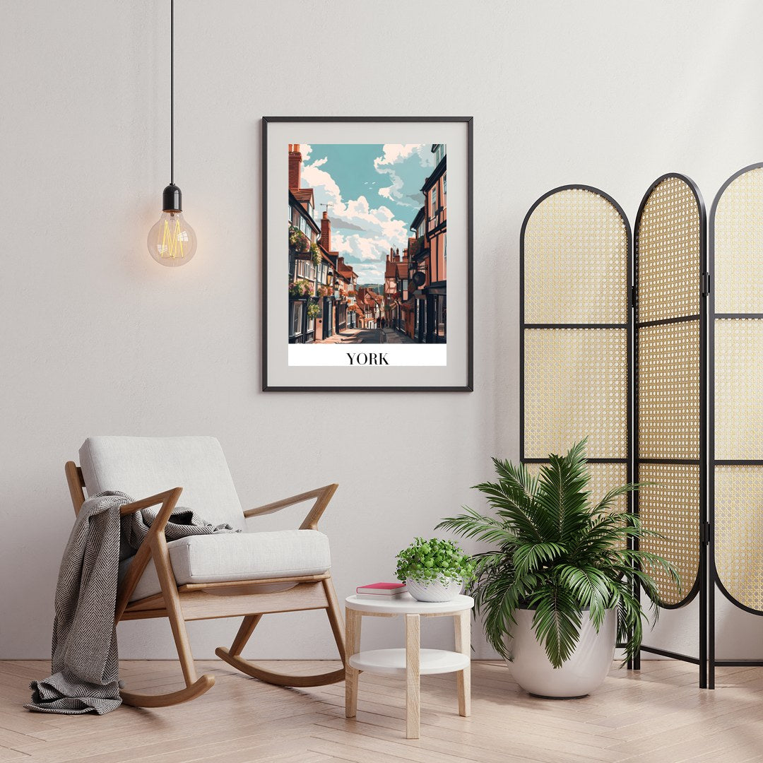Capture the charm and beauty of York with this exquisite piece of wall art. Featuring a picturesque for Foyer