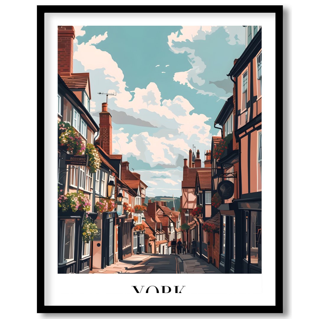 Capture the charm and beauty of York with this exquisite piece of wall art. Featuring a picturesque for home