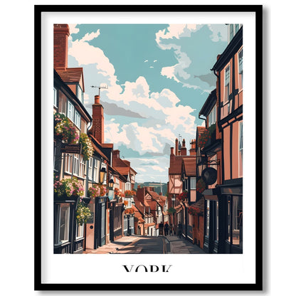 Capture the charm and beauty of York with this exquisite piece of wall art. Featuring a picturesque for home