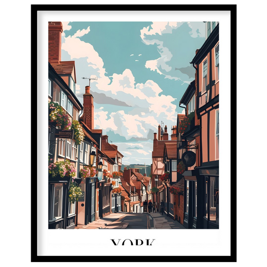 Capture the charm and beauty of York with this exquisite piece of wall art. Featuring a picturesque for home