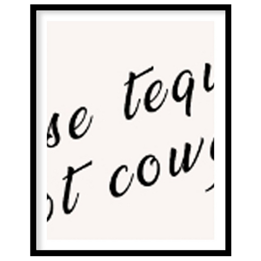 This fun and sassy art print features a playful take on Western style with a humorous twist. The ce… for place