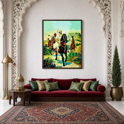 Celebrate the legacy of Chattrapati Shivaji Maharaj with this evocative artwork capturing his for Living Room