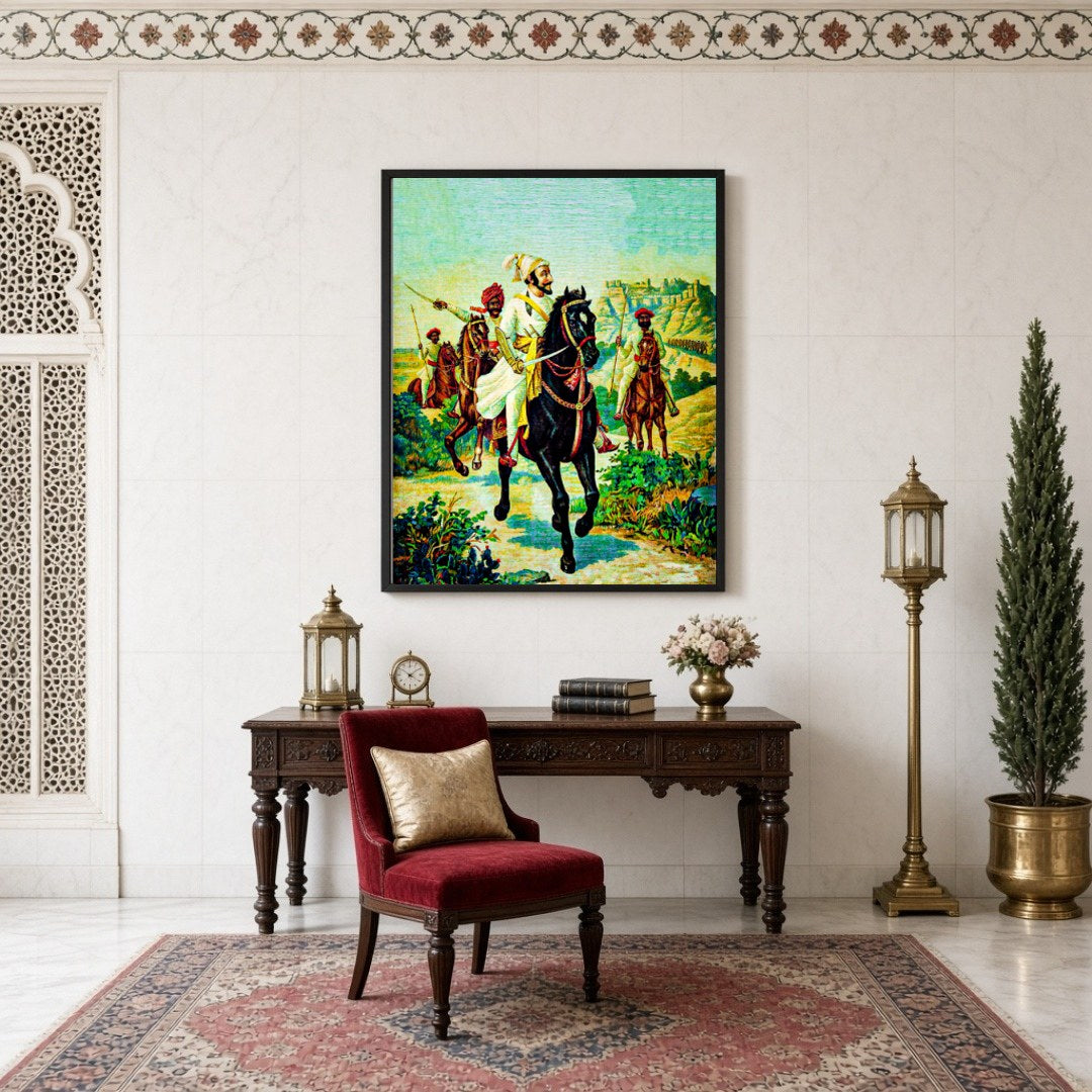 Celebrate the legacy of Chattrapati Shivaji Maharaj with this evocative artwork capturing his for Study