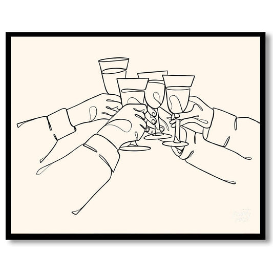 Cheers to Connection Painting at Cheers to Connection buy online at Paint Road featuring celebration clean lines and connection